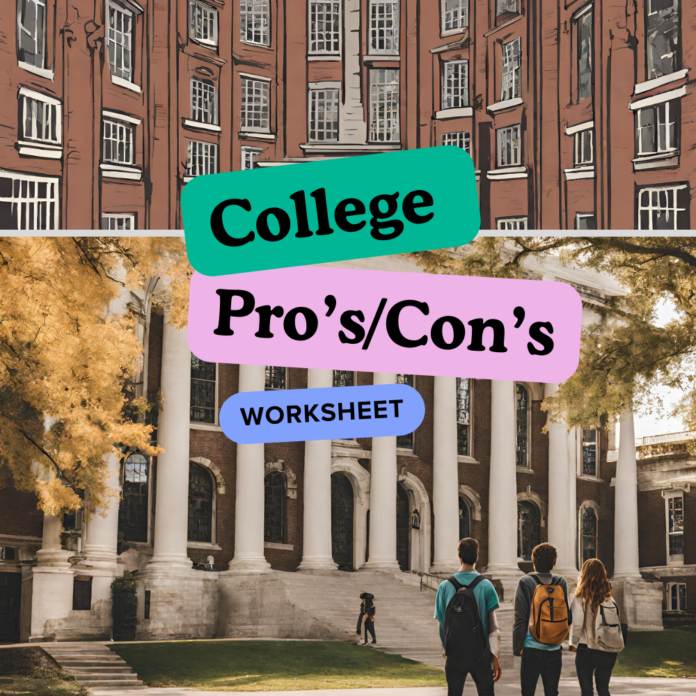 Future Focus College Search Pros Con s Worksheet